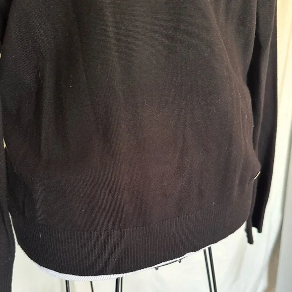 Calvin Klein Black Knit Turtleneck Sweater size large classic like new ribbed - Picture 5 of 13